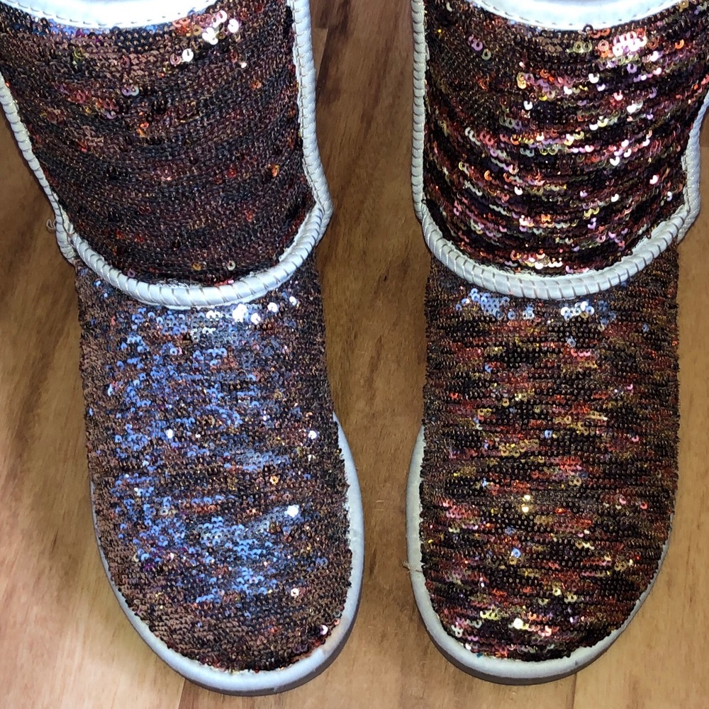 Uggs Brown/Silver Sequin Switch Type - image 4